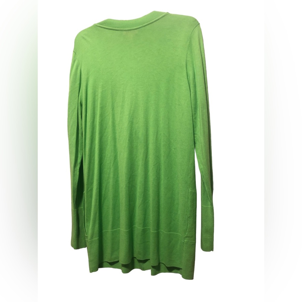 Lilly Pulitzer Bright Green Long V-Neck Button Cardigan - Picture 4 of 4